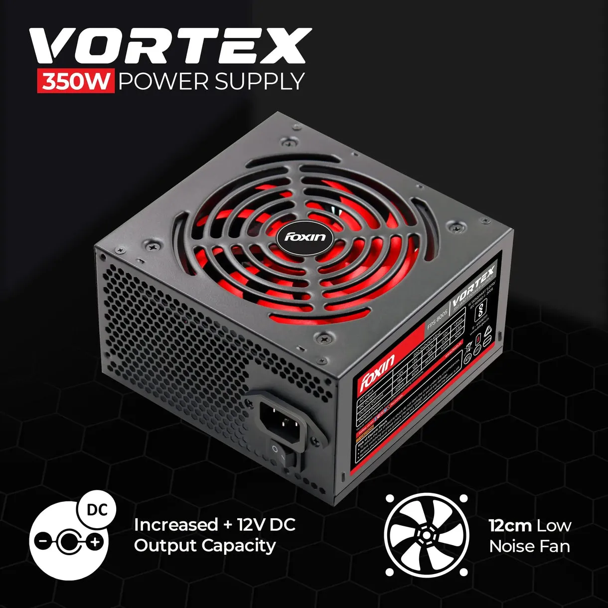 Foxin Desktop Power Supply Vortex 800 view 2